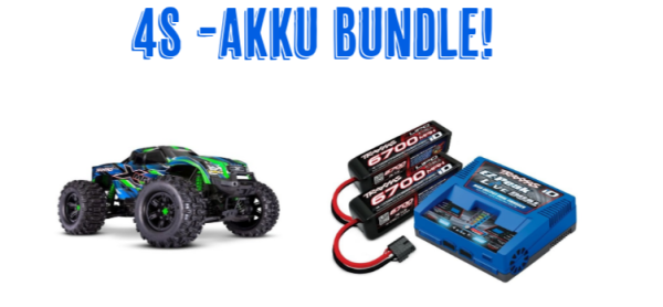 TRAXXAS X-Maxx 4x4 VXL grün 1/7 Monster-Truck mit 2x4s Akku und Dual Ladegerät 8S belted