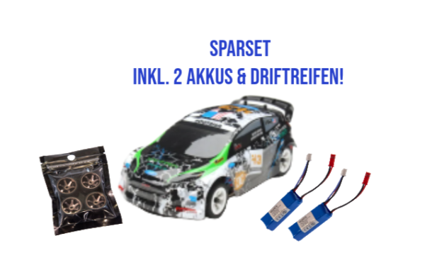 s-idee® K989 +2. Akku & Driftreifen! 1:28 RC Car Alu Chassis 2,4 GHz