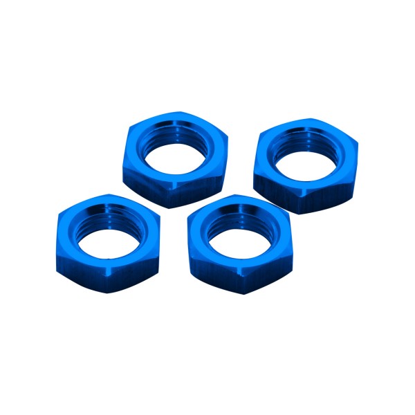 BLUE 1/8TH WHEEL NUTS (4) (ALSO FIT MUGEN)