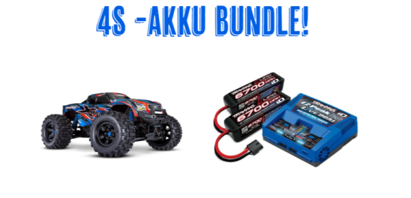 TRAXXAS X-Maxx 4x4 VXL blau 1/7 Monster-Truck mit 2x4s Akku und Dual Ladegerät 8S belted