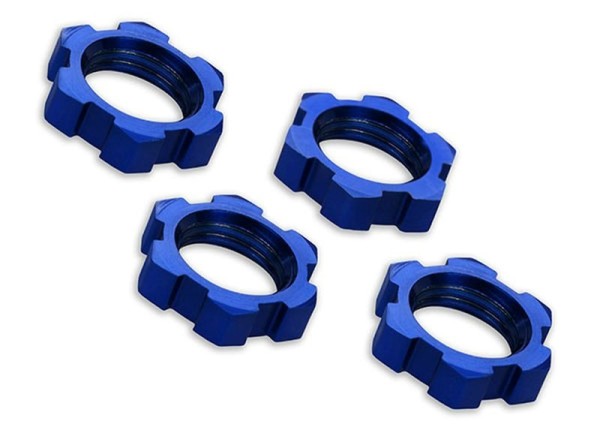 Radmuttern verzahnt Aluminium blau 17mm (4) X-MAXX,SLEDGE,XRT,E-REVO2.0