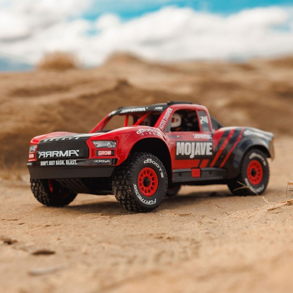 1/16 MOJAVE GROM 4X4 RTR Brushed Desert Truck (Battery & Charger Included), Red/Black