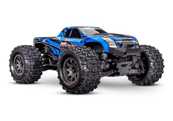 TRAXXAS MINI-MAXX 4WD 1/16 blau BL-2S Brushless, HD-Teile, mit Akku/Lader