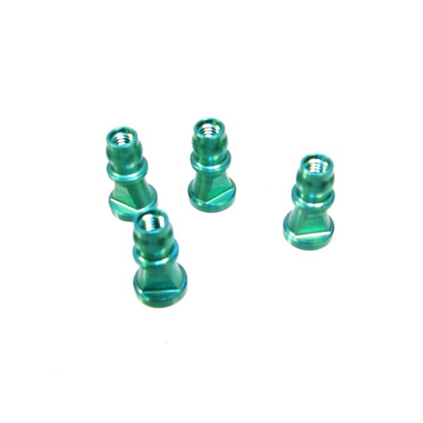 CNC ALUM SHOCK BALL STUD, 4PCS