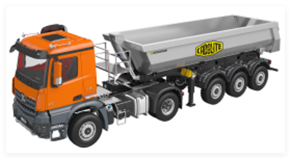 s-idee® Kabolite K5801 orange RC Muldenkipper 1/14 4x4 RC Truck 2,4G ferngesteuertes Kipplader