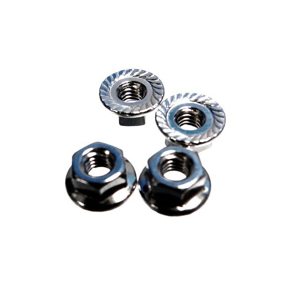 NUT M4 WITH FLANGE, 4PCS