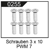 Schrauben 104009-0255 M3x 10mm PWM 7