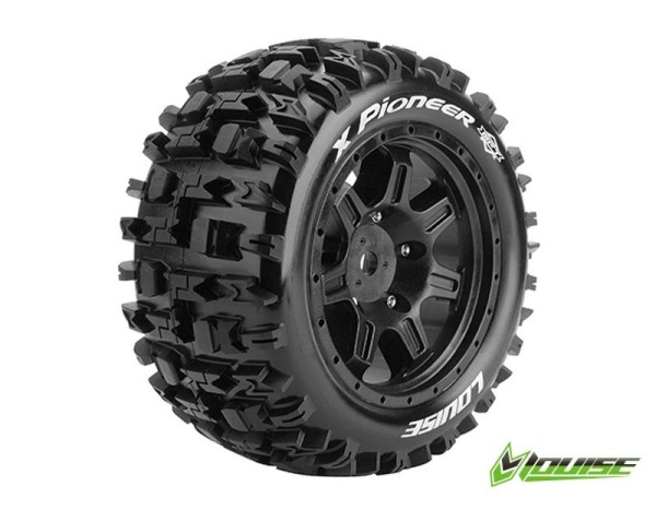 X-Pioneer MFT-Reifen soft auf Felge schwarz 24mm (2) X-MAXX