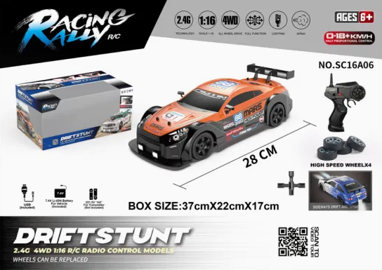 s-idee® SC16A06 Drift Car 1:16 Ferngesteuertes RC Auto 2,4Ghz!