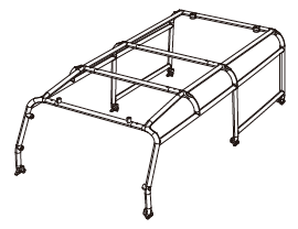 P8HB04 Autokäfig (KIT) - Passend für MJX H8H Allrock 1:8 Rock Crawler