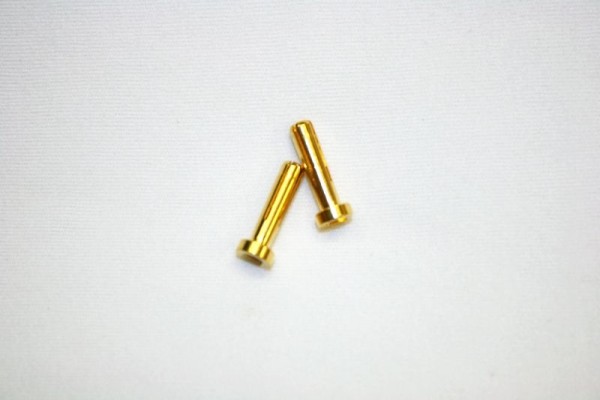 Goldkontaktstecker 4mm, L18mm (2)