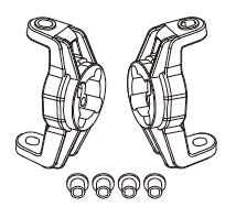 P8HSA02 C-Hubs Vorne H8H - Passend für MJX H8H Allrock 1:8 Rock Crawler