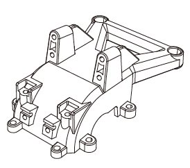 BM10160B Vordere Getriebeabdeckung passend für MJX 10208