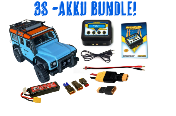 s-idee® MJX H8H inkl. 3S Akku& Lader RTR blau 1:8 RC Crawler Brushless Off-Road Allrock Series