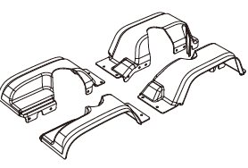 P8HV16 Schutzblech - Passend für MJX H8H Allrock 1:8 Rock Crawler