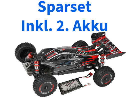 s-idee® WL 124010 inkl. 2. Akku 4x4 RC Car 1:12 2,4 GHz 55 km/h schnell Buggy