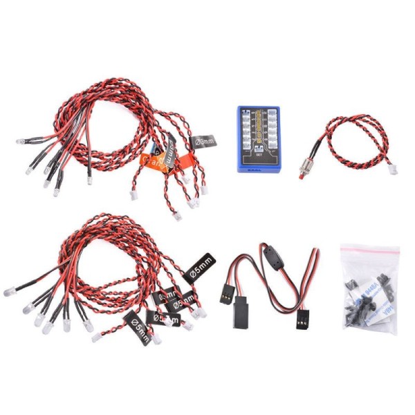 LED-Kit mit Kontrollbox Multicolor Flashing 4,8-6V (12x LED)